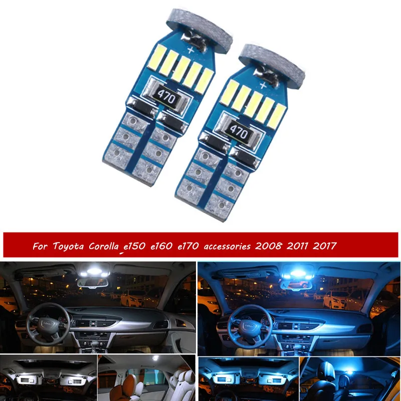 

5PCS LED Canbus Car Led Interior Bulbs Reading Trunk Lights For Toyota Corolla e150 e160 e170 accessories 2008 2011 2017
