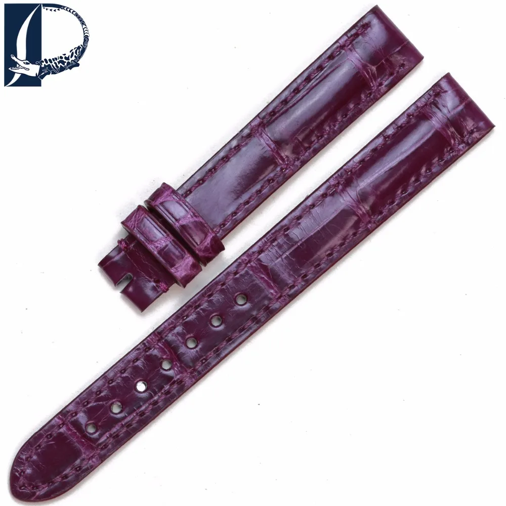 Pesno Alligator Leather Watch Band Strap Wriststrap Suitable for Baume & Mercier Genuine Leather Watch Accessories 13mm