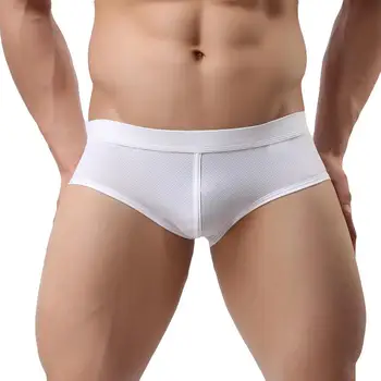 

Fashion Underwear Underpants Solid Color Men's Soft Homme Shorts Interior Breathable Ice Silk Briefs Elastic Knickers