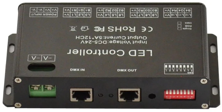 12 каналов легко dmx led rgb контроллер и usb ПК может быть загружен 12CH офлайн