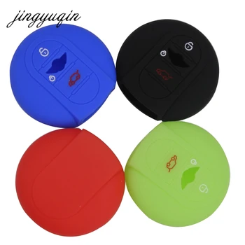 Keyforkess 30 pz/lotto Silicone Copertura di Chiave Dell'automobile Del Sacchetto Del Supporto per BMW Mini Cooper F56 F55 F54 Ridurre I Danni Caso Chiave 2 Bottoni