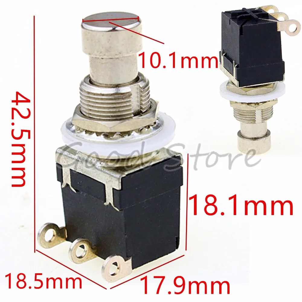 1pcs THGS 3Pins DPDT Momentary or lock Stomp Foot Switch for Guitar AC