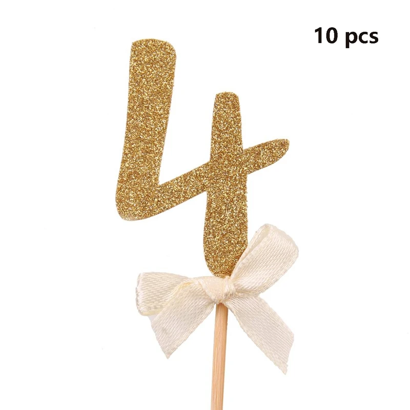 Frigg 1PC Gold Happy 30th Birthday Cake Topper Happy 40 50 60 Paper Birthday Cake Decorating Supplies Birthday Party Supplies - Цвет: 204