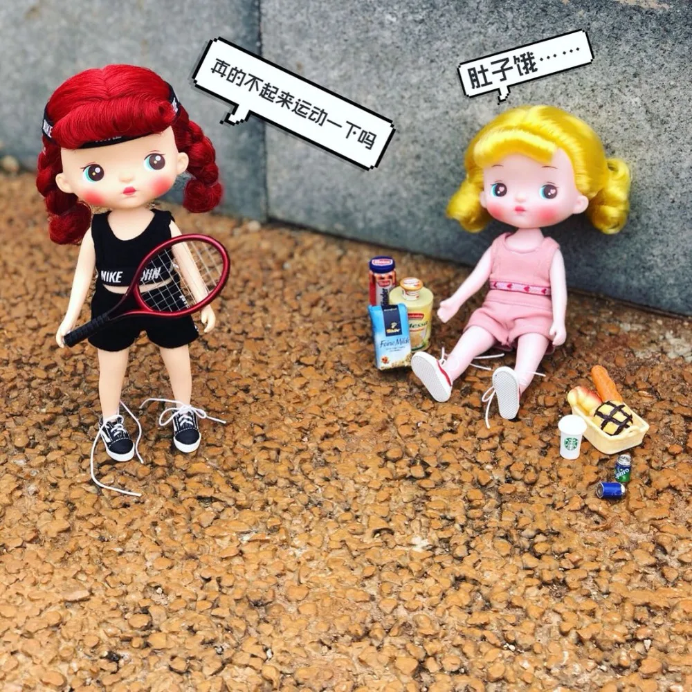 1 шт. 1:6 имитация тенниса blyth миниатюрная мини игра Теннисная ракетка bjd ob licca azone