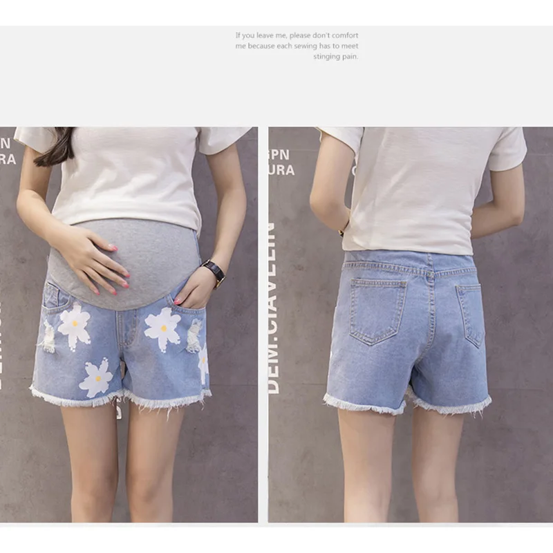 Summer Denim Maternity Shorts For Pregnant Women Clothing Pregnancy