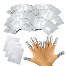 200 шт алюминиевые полоски для снятия гель-лака обертывания для ногтей Замачивание акриловый гель для ногтей Полировка снятие макияжа инструмент