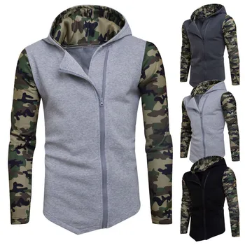 

Nice Cool Jacket Mens' Winter Camouflage Zipper Hoodie Hooded Sweatshirt Coat Jacket Outwear #1726