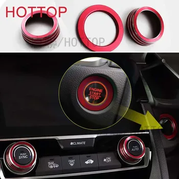 

5pcs Air Condition & Engine Switch Cover For Honda Civic 10th Gen 2016 2017 Air Condition & Engine Switch Cover GOLD Red Blue