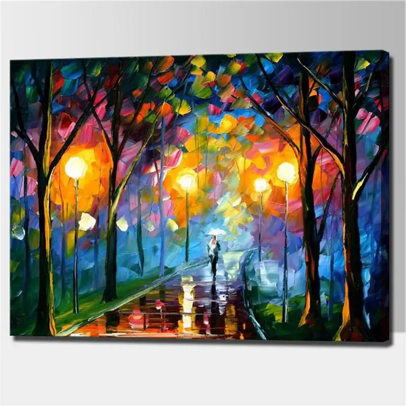 Картина маслом на холсте влюбленный дождь|painting ornament|painting clothpaintings desert |