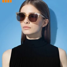 Оригинальные солнцезащитные очки Xiaomi TS, нейлоновые поляризационные солнцезащитные очки, легкие, подходят для путешествий, модные, в стиле кошачий глаз, коричневые