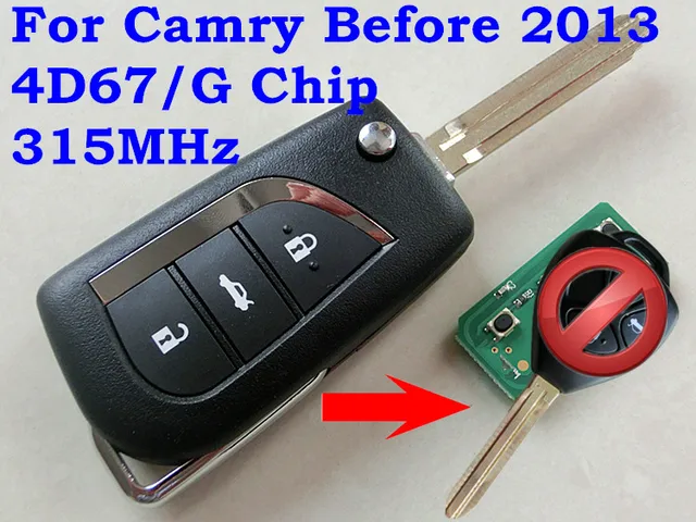 rmlks flip folding remote key 3 button g chip 4d67 315mhz fit for
