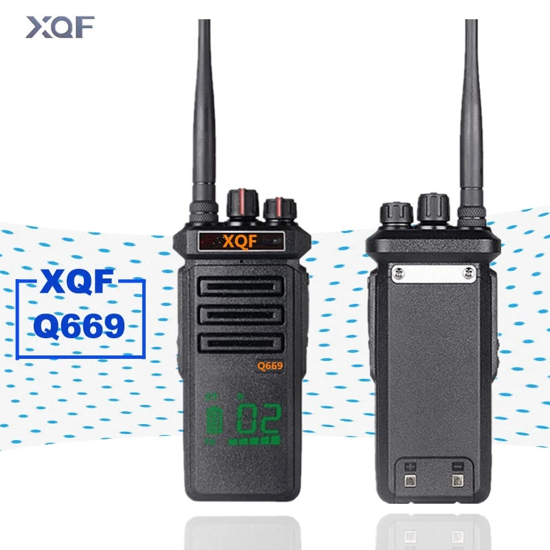 

XQF Walkie Talkie Q669 Handheld Interphone 12W High Power 4800MA Lithium Battery for Outdoor Hotel Hunting