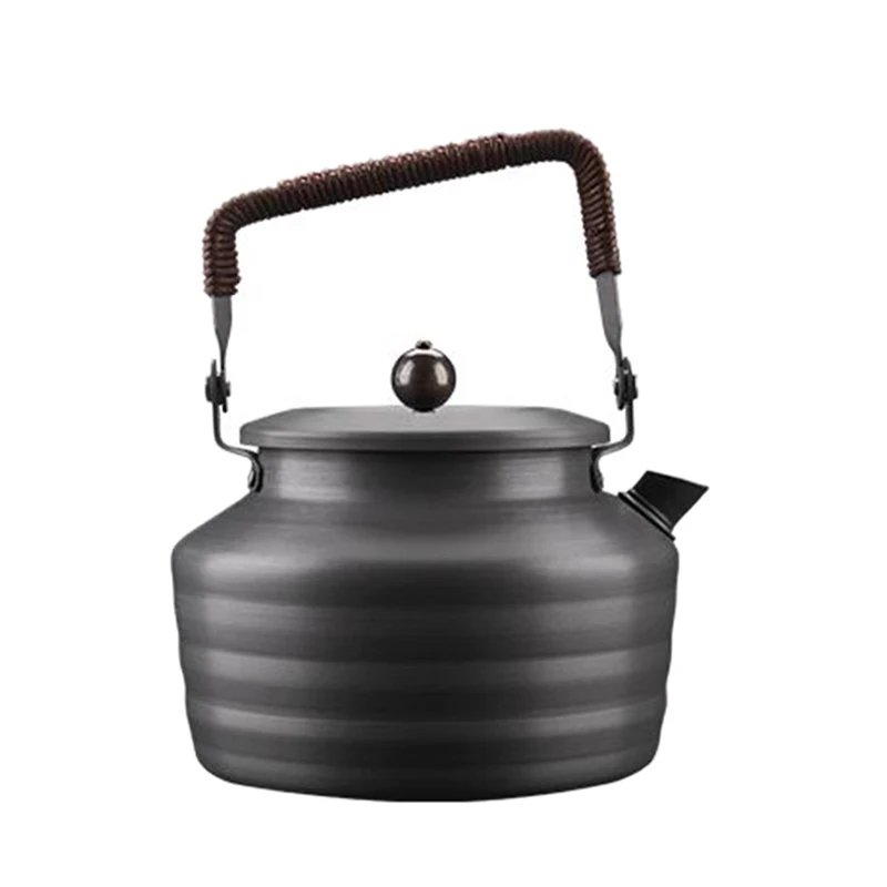 

Alocs Outdoor Picnic Supplies 1.3L Ancient Chinese Style Kettle Boil Tea Coffee Kettle Water Jug Canteen Camping Water Bottle