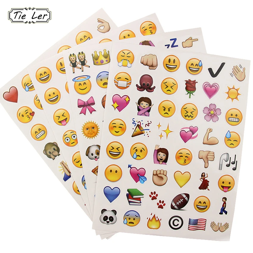 

New Cute 48 Die Cut Emoji Smile for Laptop Wall Sticker Creative Multi-Functional Home Decorative Stickers