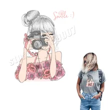 Термонаклейки для девочек, наклейки для одежды, моющиеся, модные, сделай сам, на заказ, Parches аппликация с горячим нанесением, аксессуар на футболках