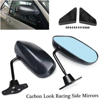 

1pair High Quality Car Rearview Mirrors Universal F1 Carbon Style Racing Car Side Rearview Mirrors Front Left Right Accessories