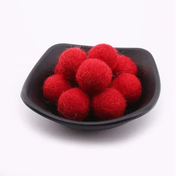 

10pcs 20mm 100% Wool Felt Balls Decor Nordic Style Nursery Decor Jewelry Assorted Making Baby Rattles Blush Nordic Style Beads