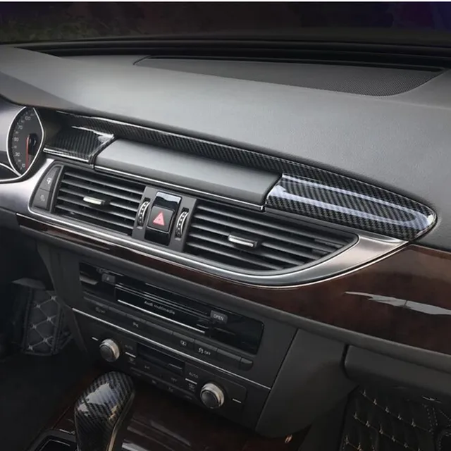 $US $6.71  Car Console Navigation Panel Air Cover Trim Carbon Fiber Sticker Gear Strips For Audi A6 C7 A7 2012