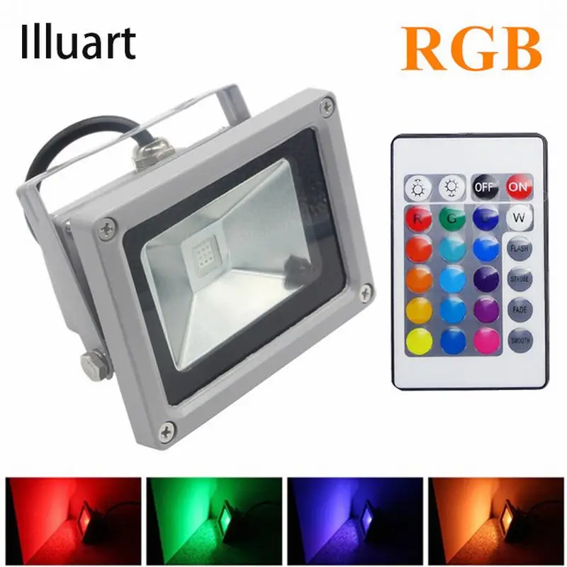 

Led Floodlight 10W Led Reflector IP65 Waterproof RGB Sensor Flood Light LED Spotlight Street Lamp remote control Proyector Light