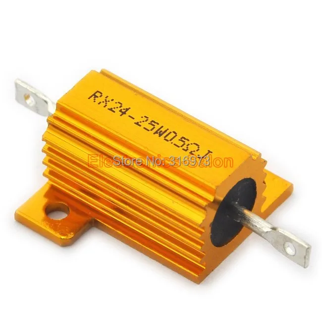 (2 шт./лот) проволочный Алюминиевый резистор 0 5 Ом 25 Вт Вт|0.5 ohm|aluminum housed resistoraluminum