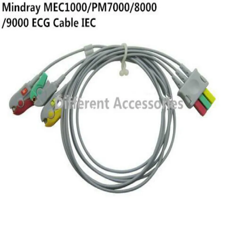 Совместимый с Mindray MEC1000 PM7000/8000/9000 экг 3 свинцовых провода конец стволовой кабель