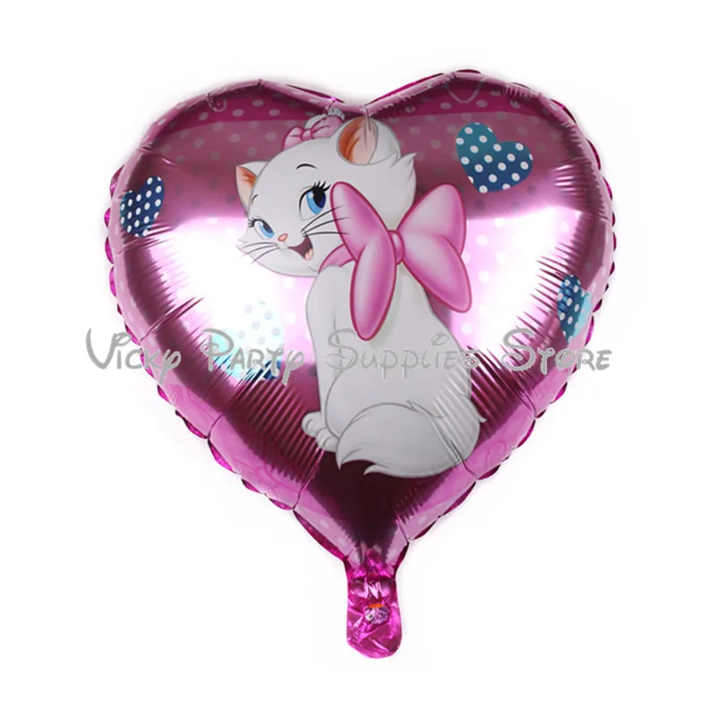 

18inch Cartoon Cat Pink Marie Cat Heart Balloon Birthday Party Foil Balloon Wedding Party Inflatable Air Balloons Classic Toy