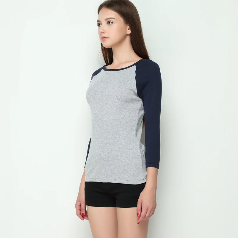 Camiseta clásica de las mujeres de la ropa camiseta de retazos camisetas femeninas ropa mujer contraste manga Raglan Tops Camiseta clásica de las mujeres de la ropa camiseta de retazos camisetas femeninas ropa mujer contraste manga Raglan Tops