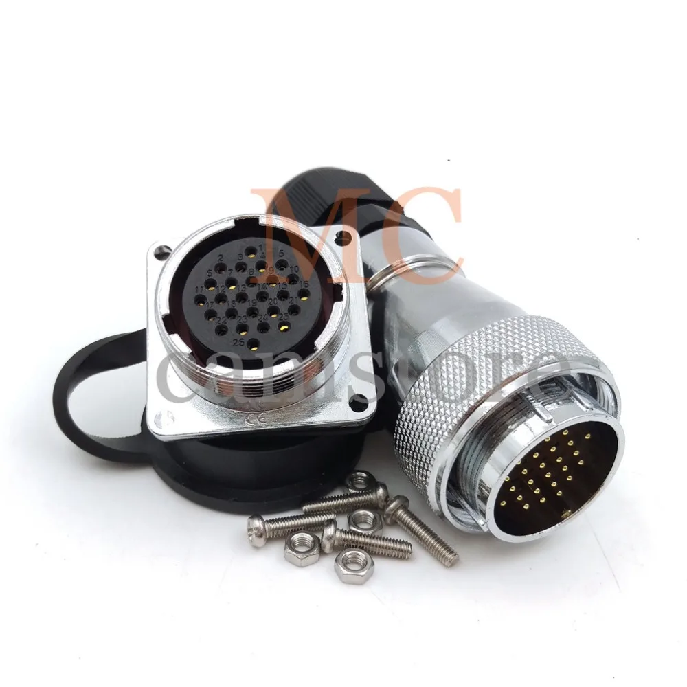 Ws28 Waterproof 26 Pin Connectors, 5a Metal Aviation Plug Connector