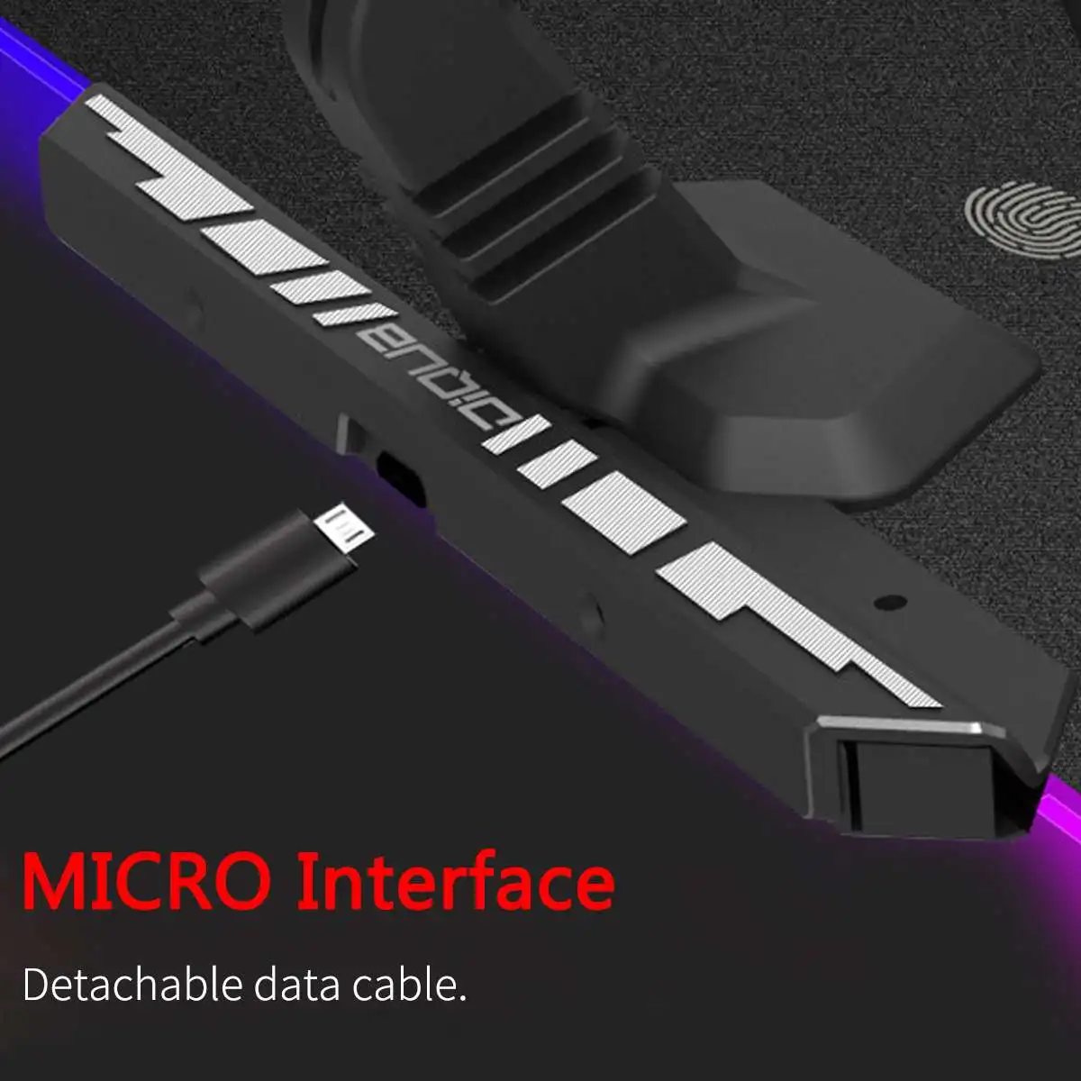 Акриловый цветной светодиодный Жесткий коврик для мыши RGB, игровой коврик для мыши, коврик для мыши Touchs, управление для ноутбука, компьютера+ кронштейн+ кабель USB