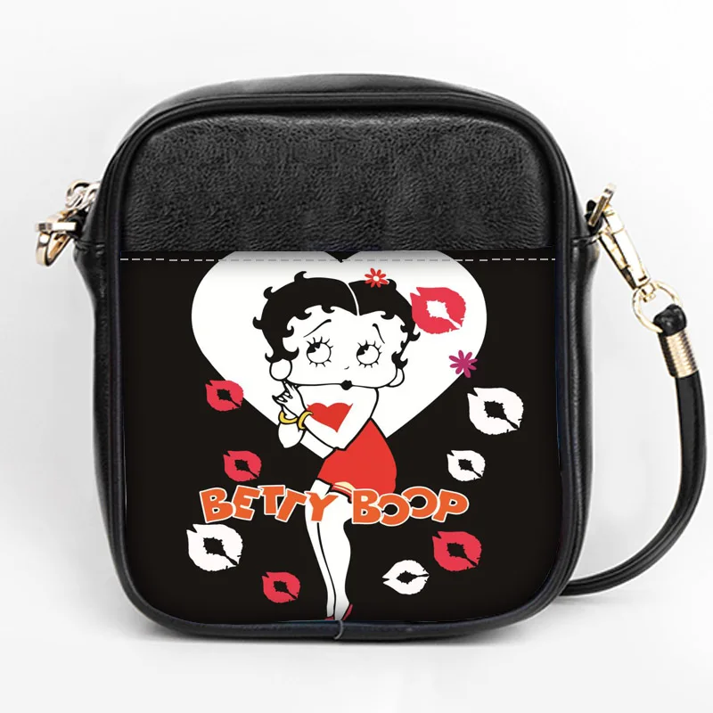 Новая Мода Betty Boop Слинг Сумка на заказ для женщин Слинг сумки на ремне кожа мини девушки Tote вечерние сумки DIY Слинг Сумка