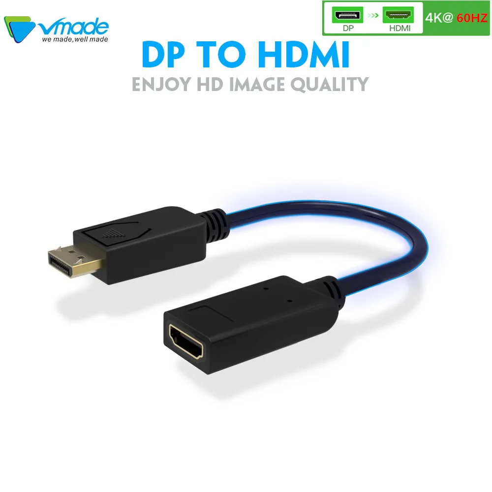 

Vmade Mini DisplayPort to HDMI Converter Adapter 60Hz Support 1080p DP to HDMI Compatible PCs to an HDTV, Monitor with HDMI Port