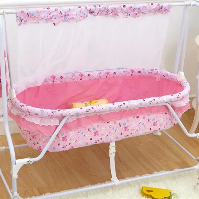 Brand New Baby Crib Shaking Bed Bule and Pink Infant Rocking Bed Baby