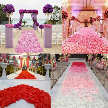 

100,000pcs/lot Wedding Decorations Fashion Atificial Flowers Wholesale good quality silk cloth Wedding Rose Petals