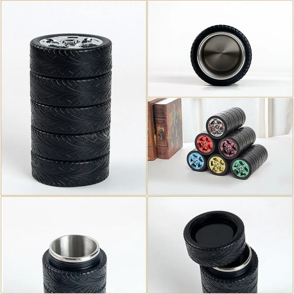 Buy 320ml Car Wheel Tire Cup Travel Mug Stainless Steel Liner Coffee Tea Cup