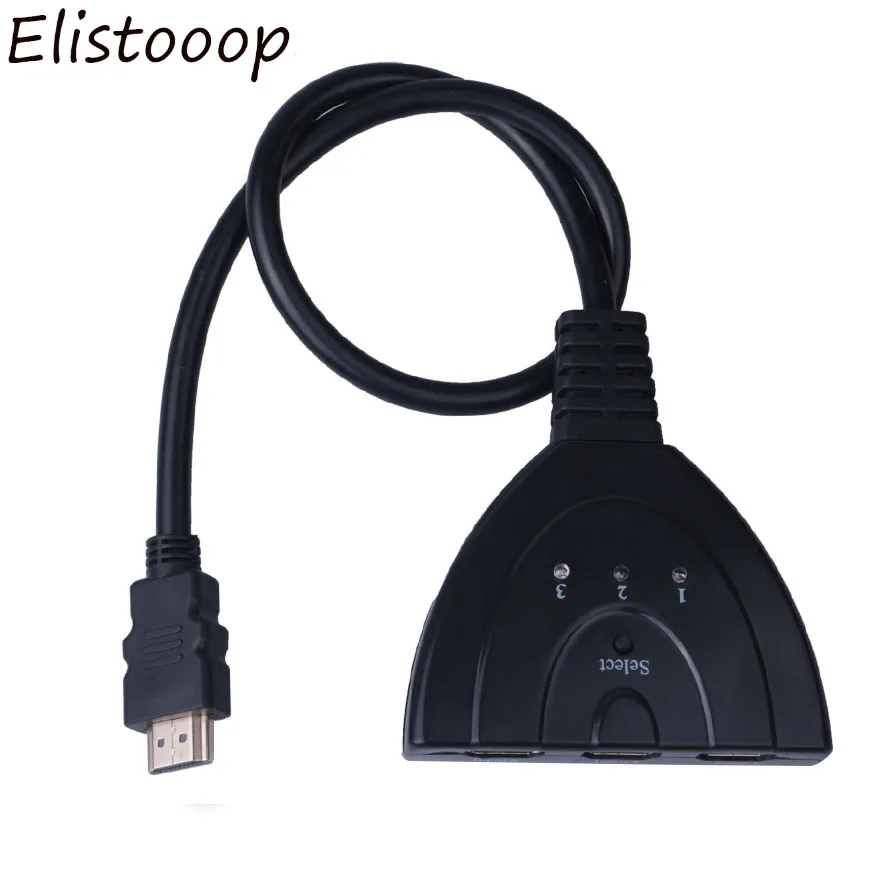 Разветвитель HDMI Elistoop Mini 3 порта кабель 1 4b 4K * 2K 1080P переключатель в концентратор
