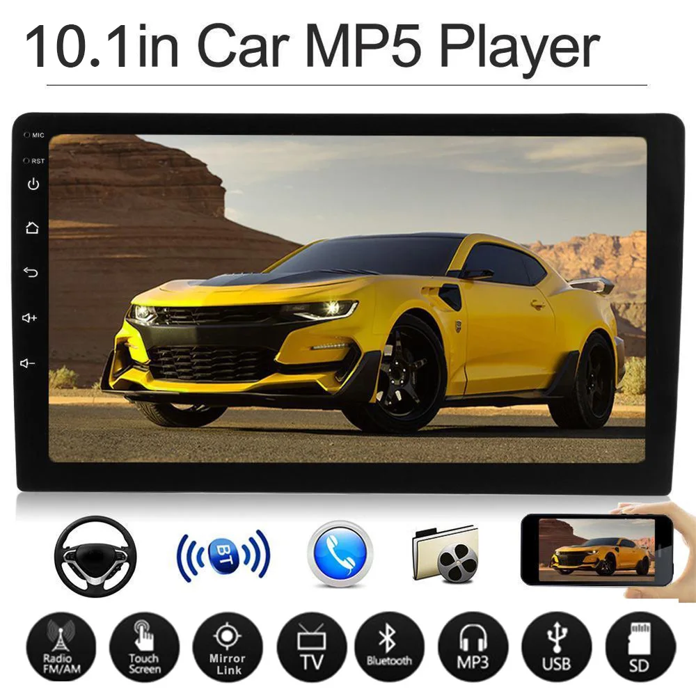 10.1'' Android 8.1 Universal Car GPS Navigation Quad Core Wifi Bluetooth Car Stereo Radio FM USB Car Multimedia MP5 Player
