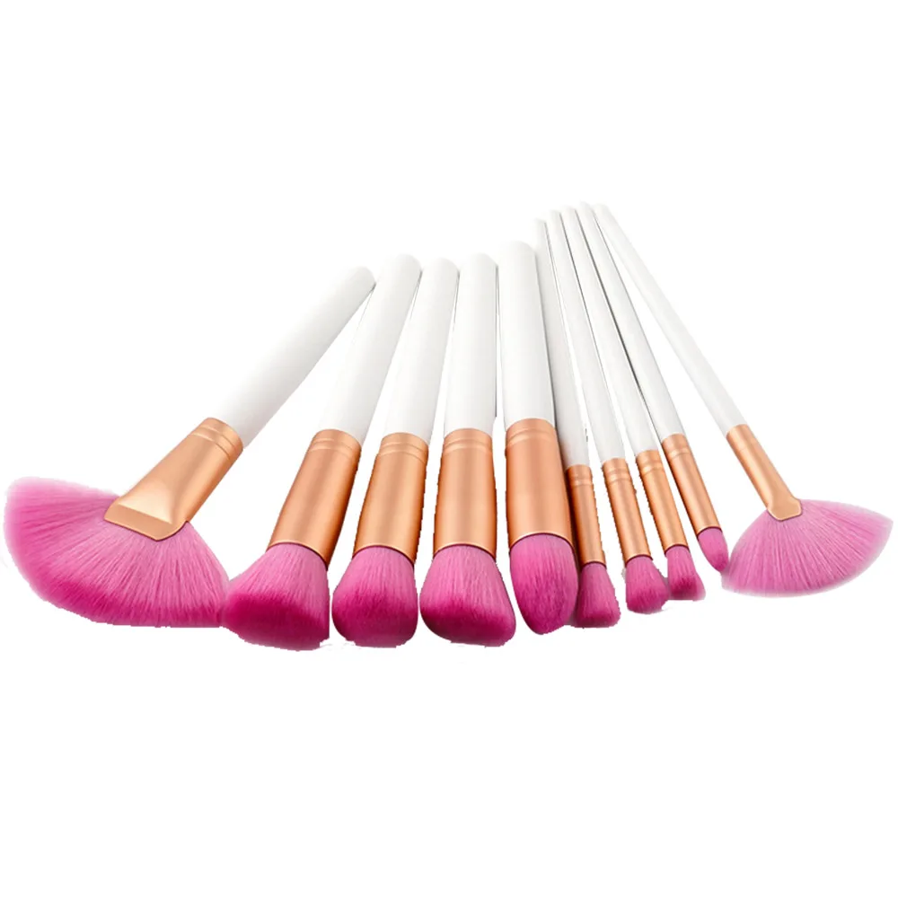 

10Pcs Makeup Brushes Set Powder Foundation Eyeshadow Brush Wooden Handle Soft Hair Beauty Cosmetic Brushes For Makeup Tools
