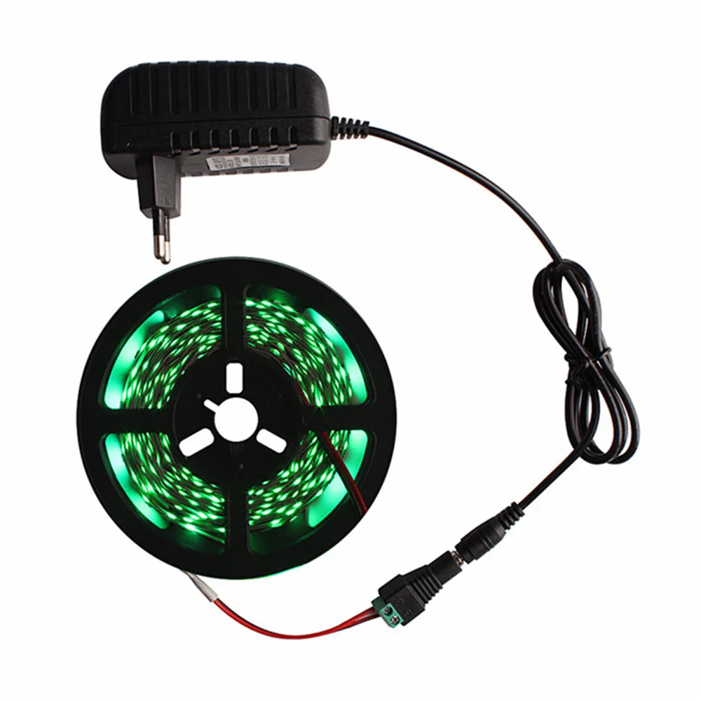 5 м/рулон светодиодный светильник 12 В постоянного тока SMD3528 2835 RGB гибкий неоновый декоративный светильник для помещений s ленточный светодиодный светильник вечерние непромокаемые лампы - Испускаемый цвет: Зеленый
