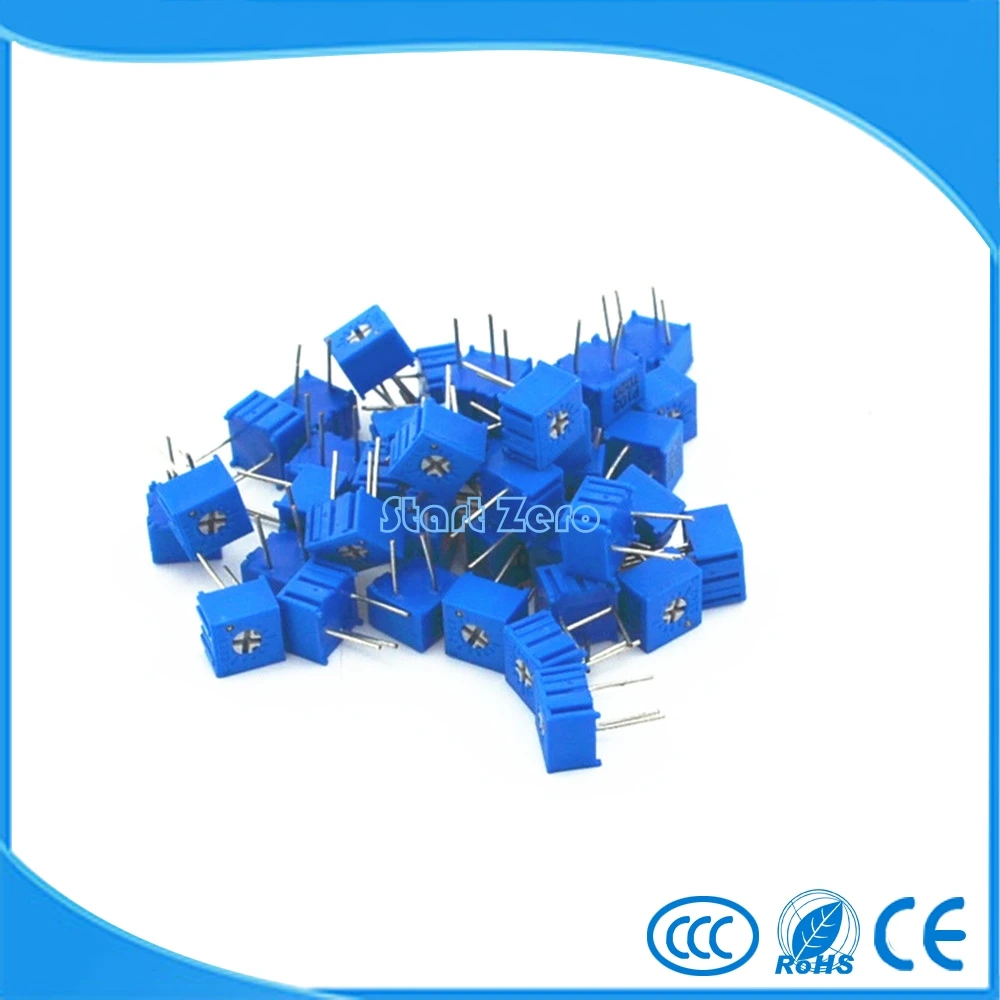 

10Pcs 3362P Multiturn Trimmer Potentiometer 100R~1M ohm High Precision 3362 Variable Resistor