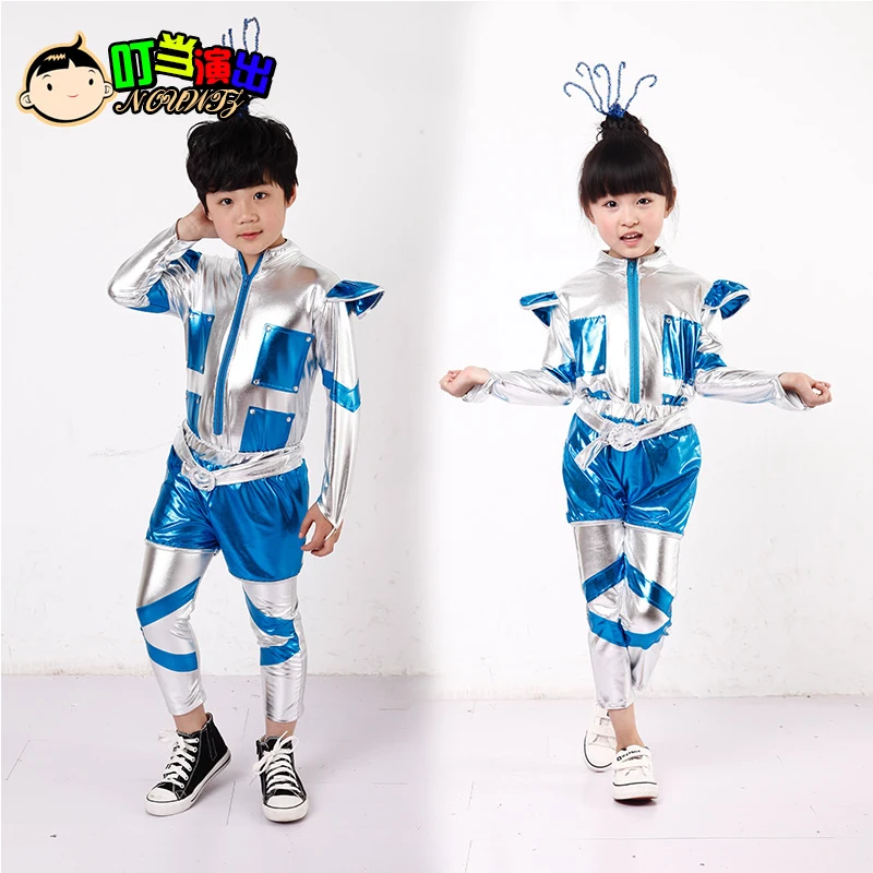 

Boys and Girls Dance Clothing Toddler Space Environmental Protection Clothing Children Robot Fashion Show Costume Catwalk Show