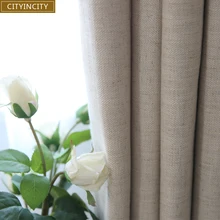 CITYINCITY Jacquard Dark Fringe Darpes Modern Faux linen Curtains For Bedroom And Livingroom Window Rideaux Customized