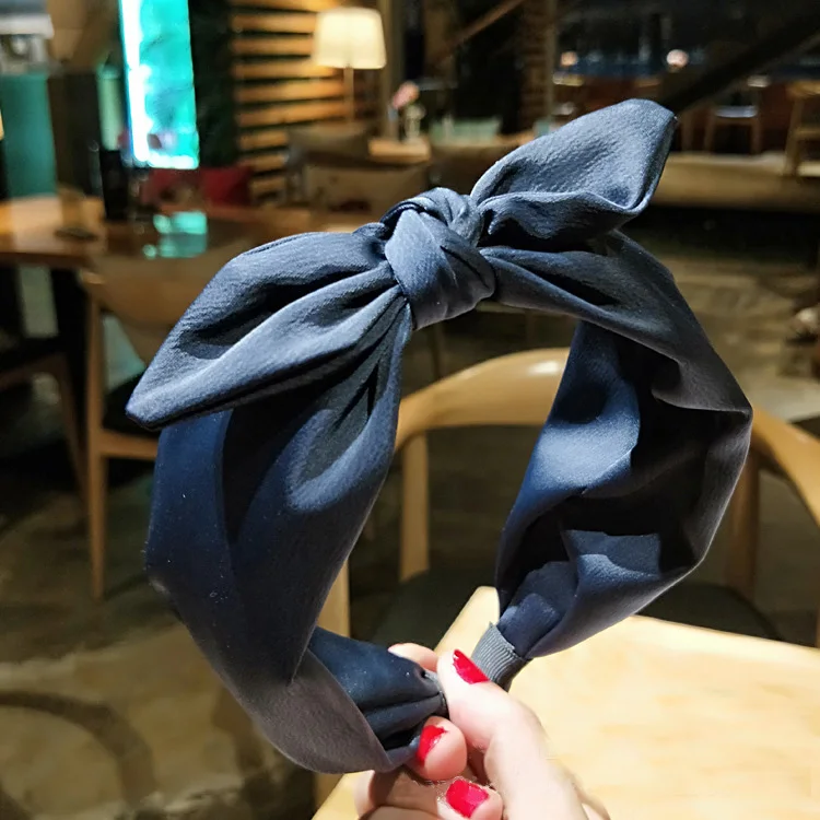 8 Haimeikang Hairband кроличьи уши ткань лук ободок девушки женщины волосы обруч ленты аксессуары для повязки на голову для Девочки Головные уборы - Цвет: 8