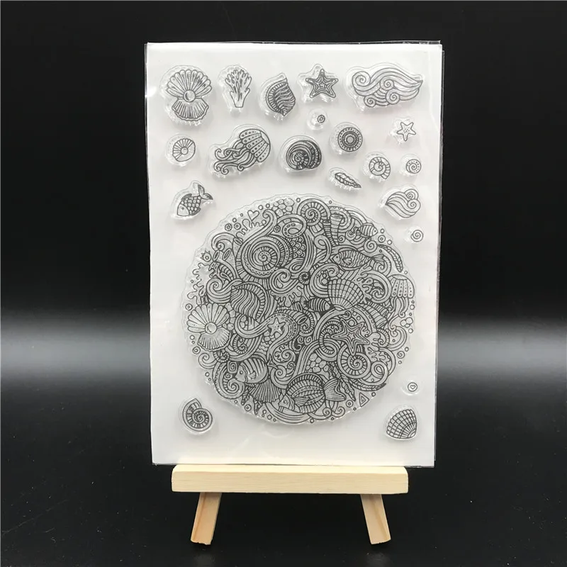 

Ocean World Transparent Clear Silicone Stamp/Seal for DIY scrapbooking/photo album Decorative clear stamp sheets A574