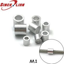 50 шт. металлические зажимы проволочный канат алюминиевый Канат из нержавеющей стали зажимы стальная проволочная Пряжка оборудование овальные медные фитинги