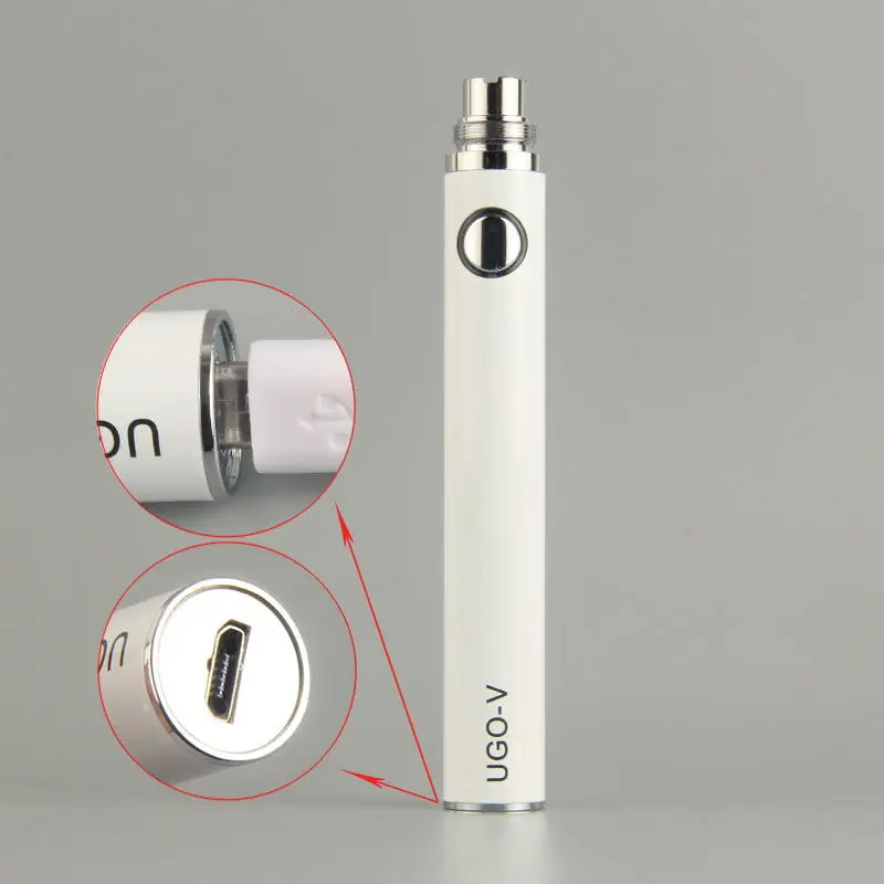 UGO V Аккумулятор для электронных сигарет 650/900 mah Перезаряжаемый для EGo 510 атомайзеры с резьбой Vape нижний Аккумулятор для зарядки