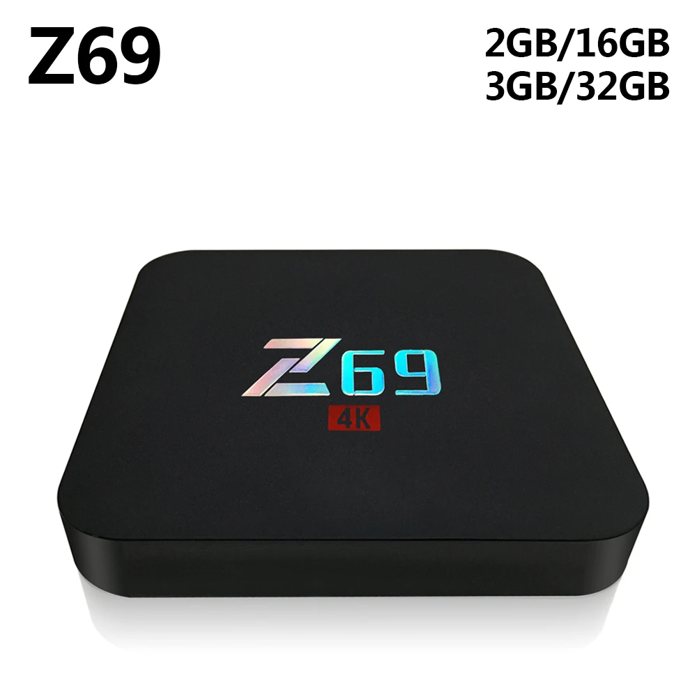 

Z69 Android 7.1 TV Box Amlogic S905X Quard Core 3GB RAM 32GB ROM 2.4GHz Wifi Bluetooth Smart Set Top Box 4K HD Media Player