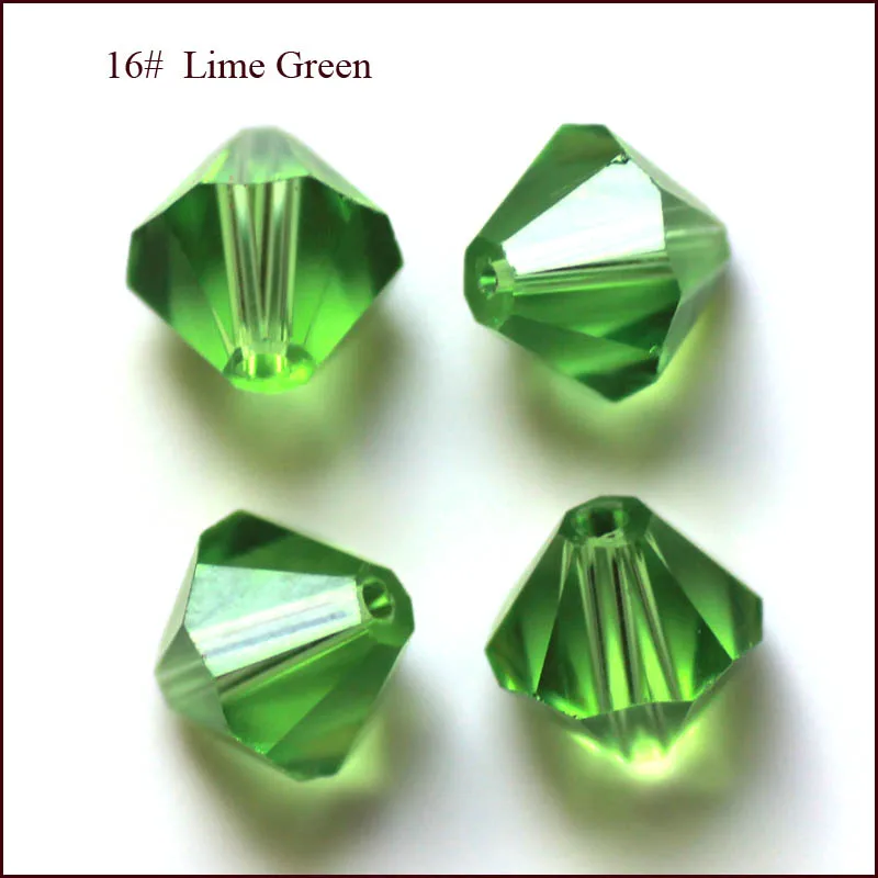 Заводской оптовой продажи AAA1 16Fa 200 шт./пакет Класс AAA 3 мм 5301 с украшением в виде кристаллов бусин в форме двойного конуса для создания украшений, одежда и аксессуары - Цвет: 16 Lime Green