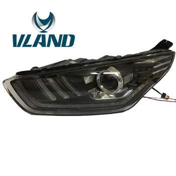 

VLAND Factory For Car Head Lamp For Ford Escort 2015 2016For Escort LED Headlight DRL H7 Xenon Lamp Plug And Play Design 12V&35W