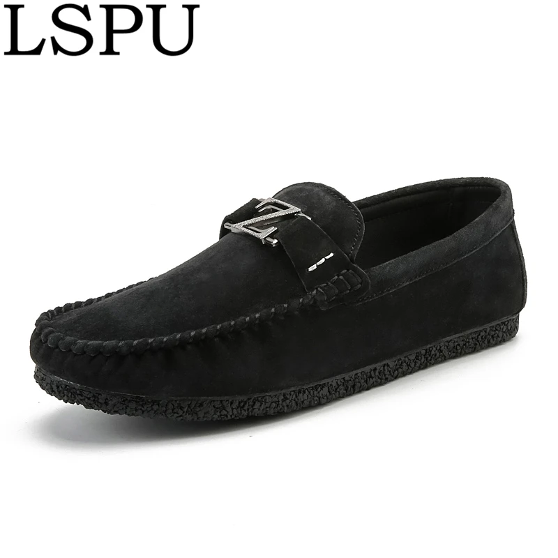 

New Arrivals Autumn Genuine Leather Men Driving Shoes Slip On Breathable Light Casual Boat Shoes Fashion Loafers Man Size 38-44