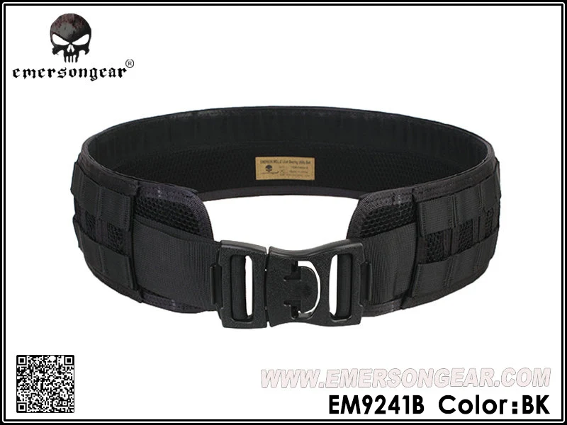 Emersongear мужской охотничий боевой военный пояс Emerson MOLLE несущий тактический ремень EM9241 черный койот мультикам - Цвет: BLACK